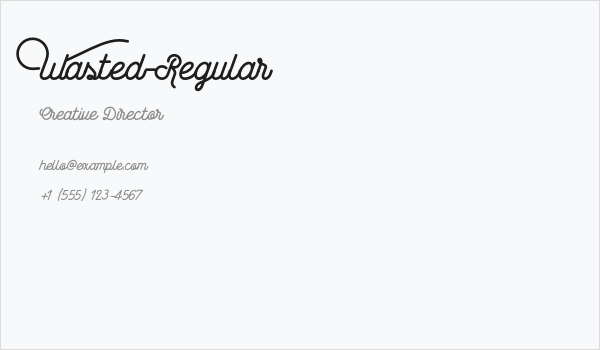 Wasted-Regular Business Card