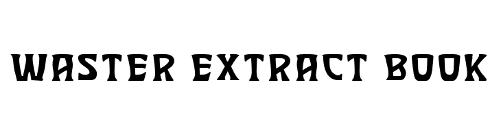 Waster Extract Book  les polices de caractères gratuit tlcharger