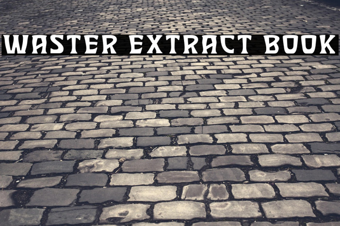 Waster Extract Book Example 1