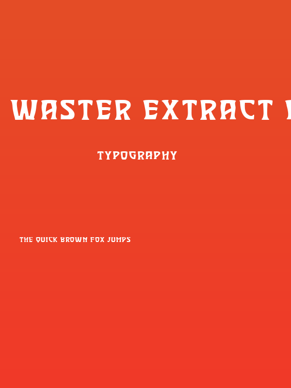 Waster Extract Book Poster