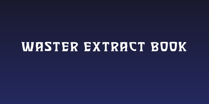 Waster Extract Book Social Header