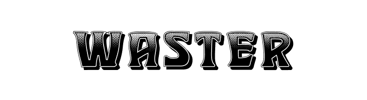 Waster  フリーフォントのダウンロード