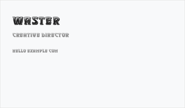 Waster Business Card