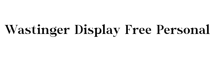 Wastinger Display Free Personal  Frei Schriftart Herunterladen
