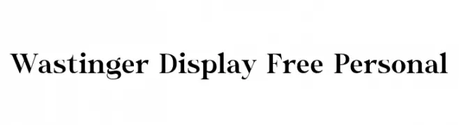 Wastinger Display Free Personal  Descarca Fonturi Gratis