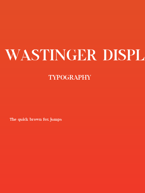 Wastinger Display Free Personal Poster