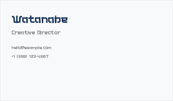 Watanabe Business Card