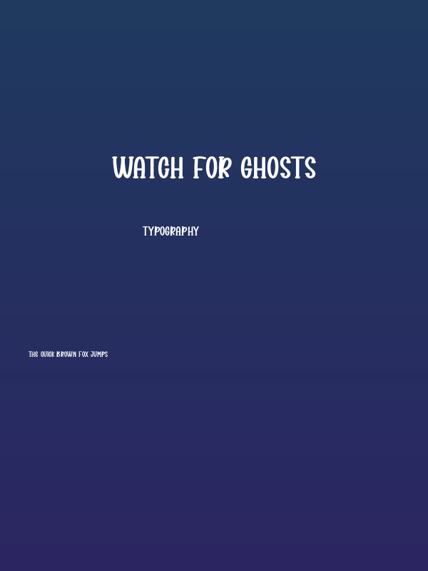 Watch For Ghosts Poster