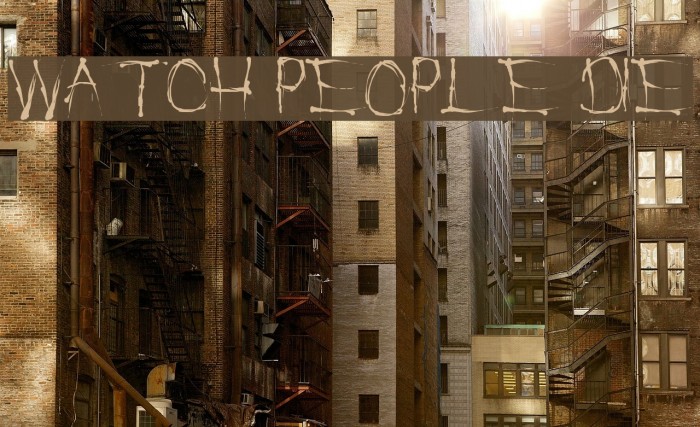 Watch People Die Font examples