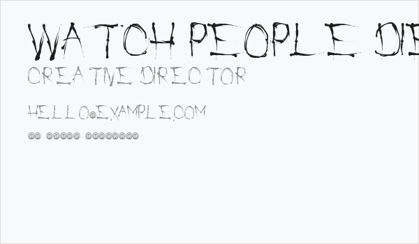 Watch People Die Business Card