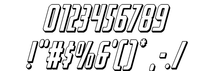 Watchtower 3D Italic Font OTHER CHARS