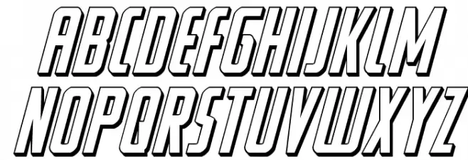 Watchtower 3D Italic Caratteri MAIUSCOLE