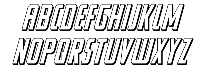 Watchtower 3D Italic Font LOWERCASE