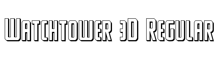 Watchtower 3D Regular Font