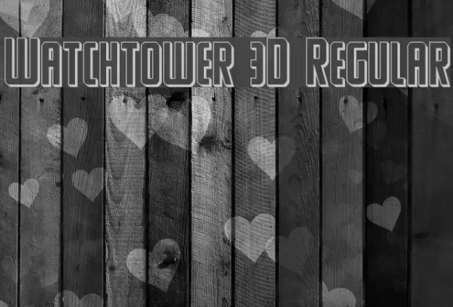 Watchtower 3D Regular Font examples