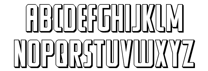 Watchtower 3D Regular Font LOWERCASE