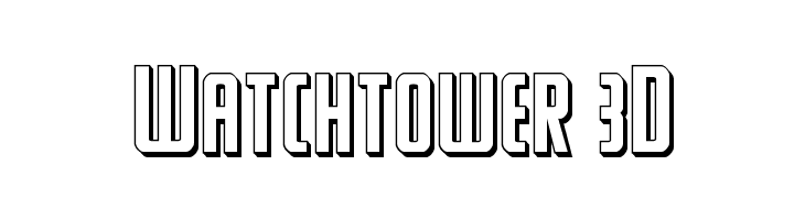 Watchtower 3D Font