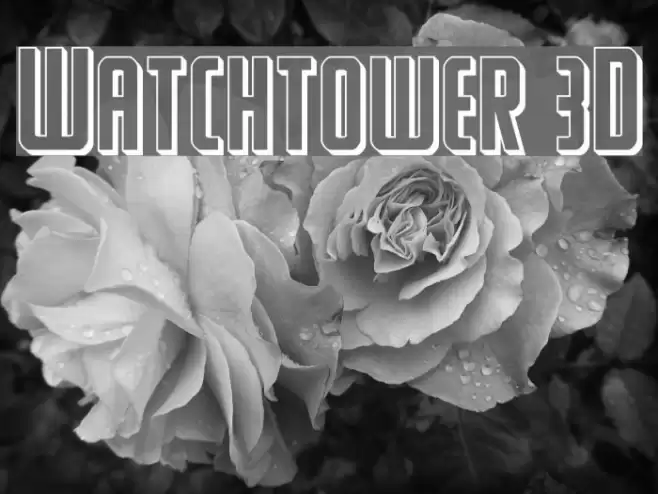 Watchtower 3D Font examples