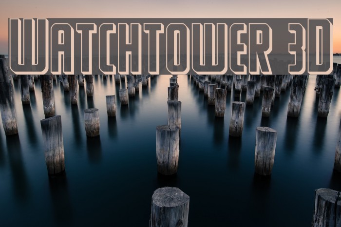 Watchtower 3D Font examples