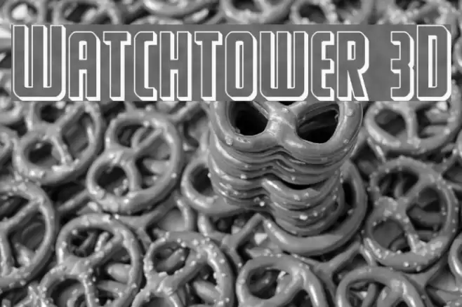 Watchtower 3D Font examples