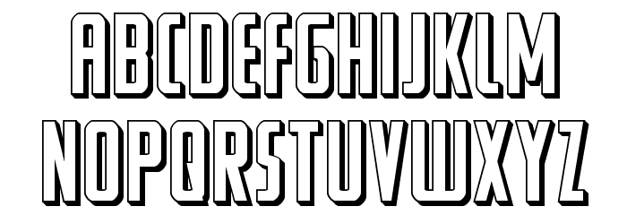Watchtower 3D Font LOWERCASE