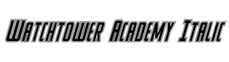 Watchtower Academy Italic Fonte