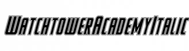 Watchtower Academy Italic  Descarca Fonturi Gratis