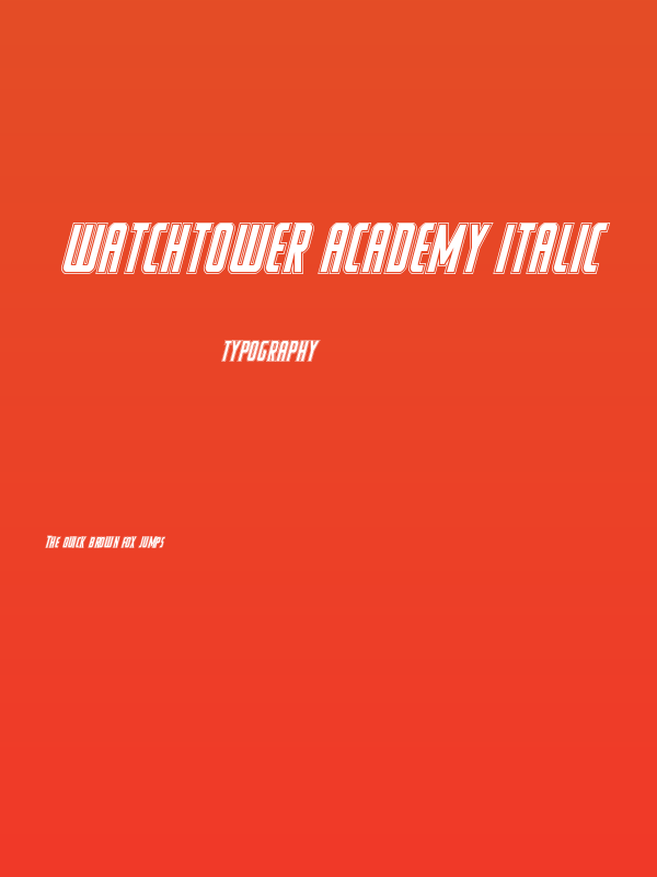 Watchtower Academy Italic Poster