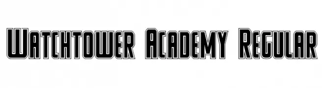 Watchtower Academy Regular  नि: शुल्क फ़ॉन्ट्स डाउनलोड