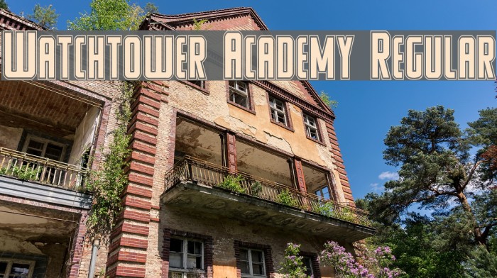 Watchtower Academy Regular Font examples