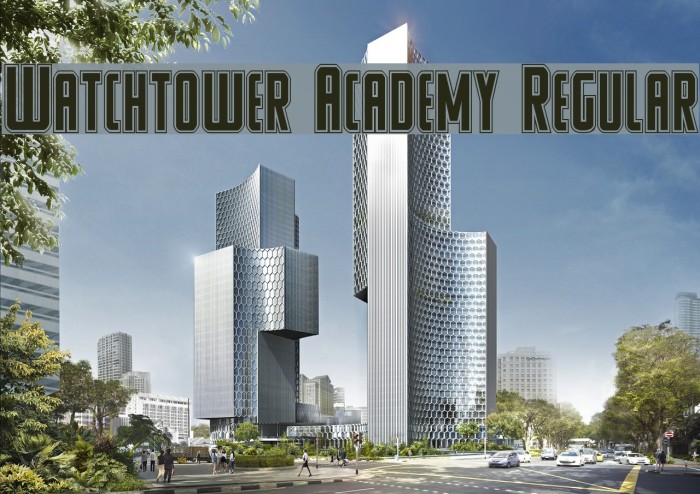 Watchtower Academy Regular Font examples