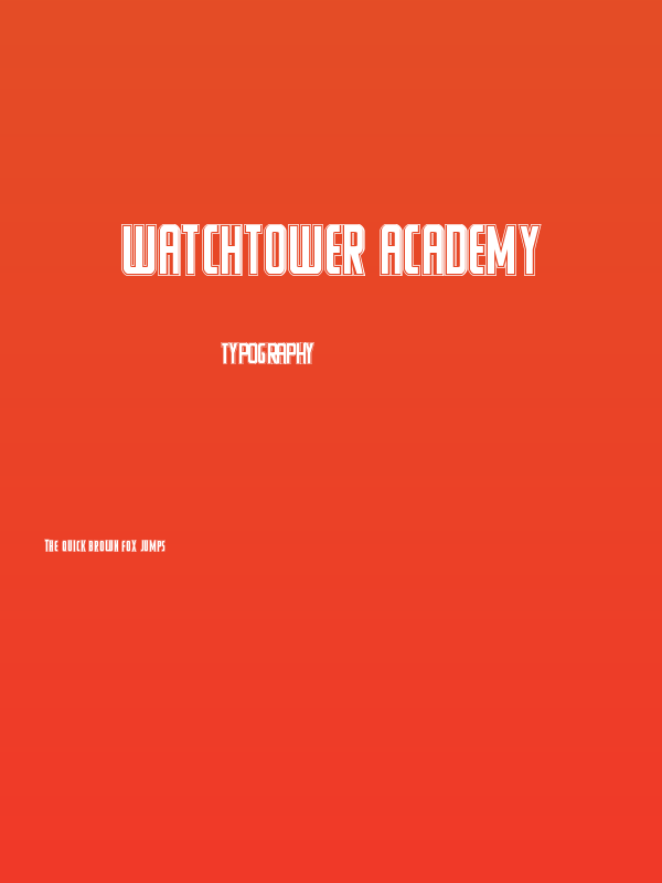 Watchtower Academy Poster