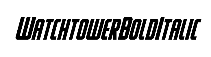 Watchtower Bold Italic  Frei Schriftart Herunterladen
