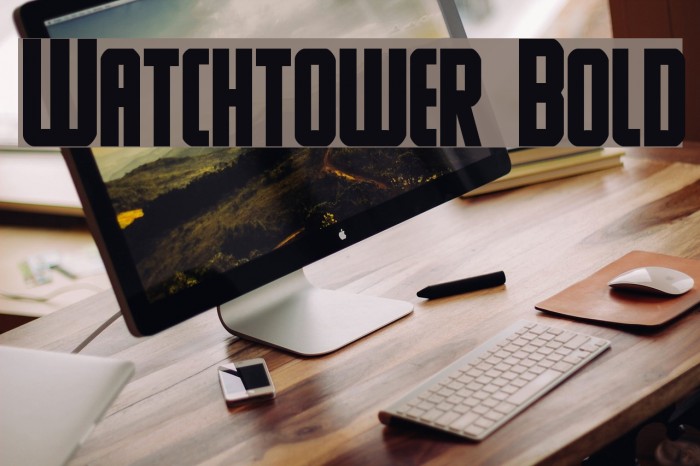Watchtower Bold Font examples