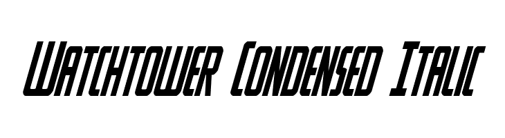Watchtower Condensed Italic  font caratteri gratis