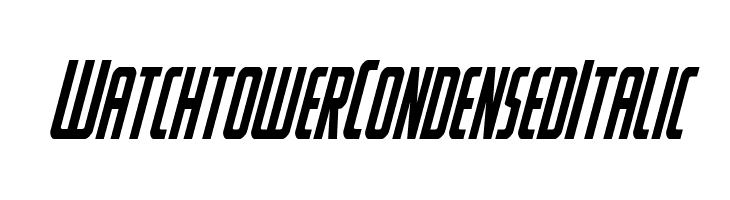 Watchtower Condensed Italic  Скачать бесплатные шрифты