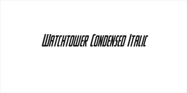 Watchtower Condensed Italic Logo