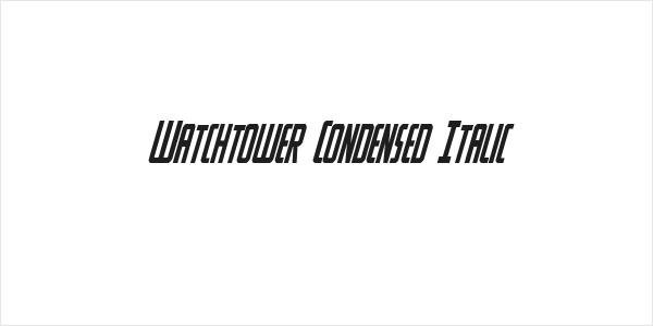 Watchtower Condensed Italic Logo