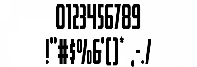 Watchtower Condensed Font OTHER CHARS