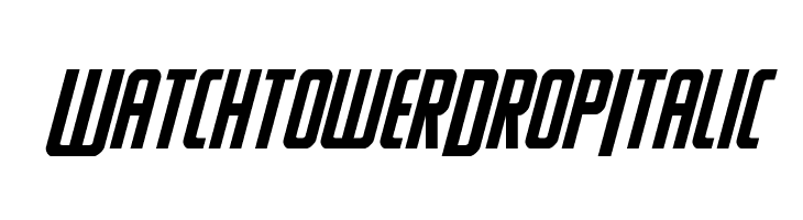 Watchtower Drop Italic  नि: शुल्क फ़ॉन्ट्स डाउनलोड