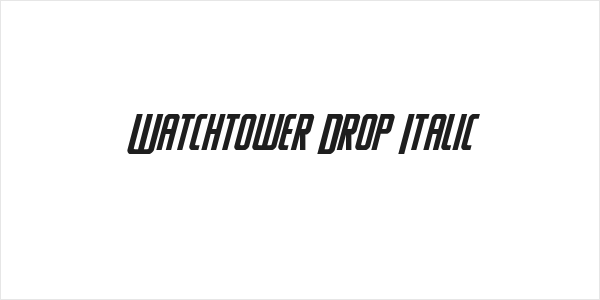 Watchtower Drop Italic Logo