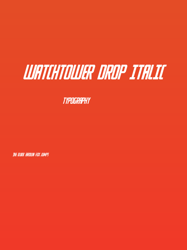 Watchtower Drop Italic Poster