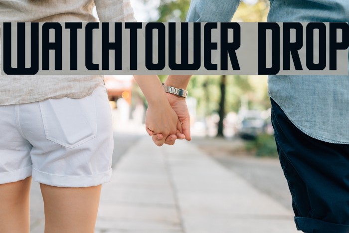 Watchtower Drop Font examples