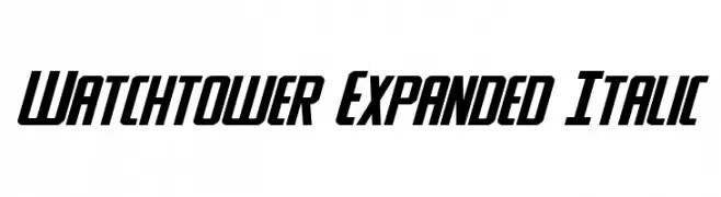 Watchtower Expanded Italic  Fuentes Gratis Descargar