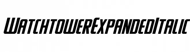 Watchtower Expanded Italic  Fuentes Gratis Descargar