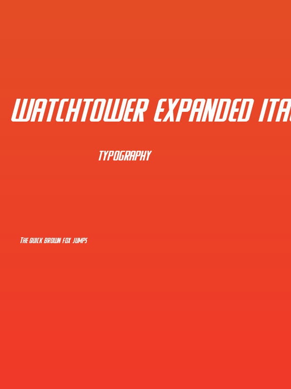 Watchtower Expanded Italic Poster