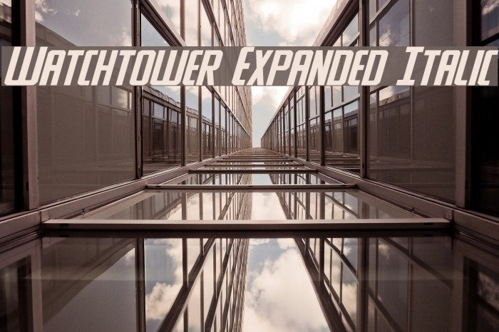 Watchtower Expanded Italic Font examples