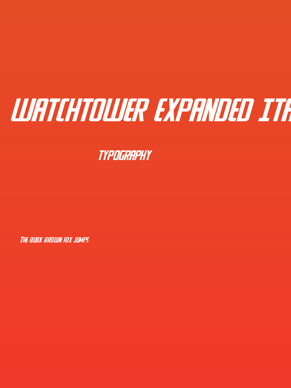 Watchtower Expanded Italic Poster