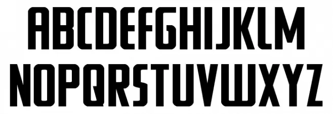 Watchtower Expanded Schriftart Kleinbuchstaben