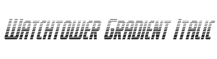 Watchtower Gradient Italic Font